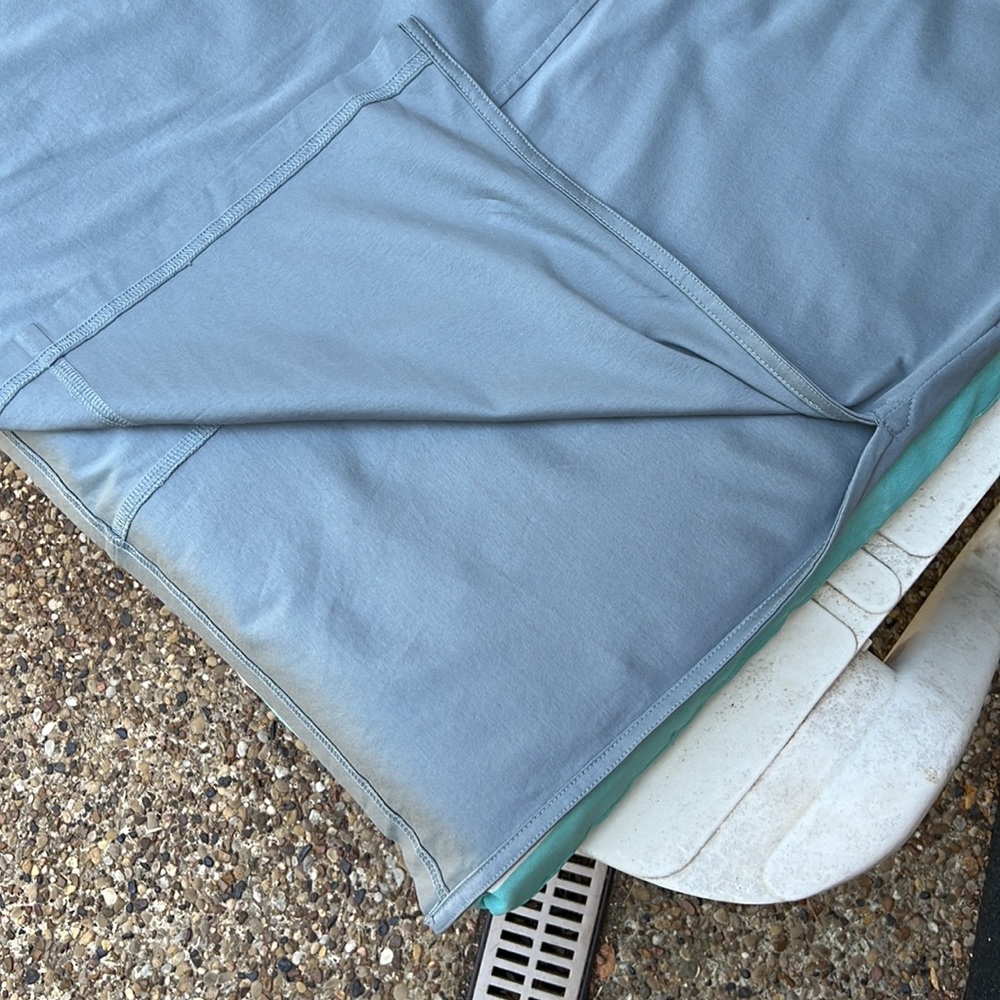 Everlane Lux Cotton Side Slit Tee Dress Faded Sage Size M - Picture 11 of 16